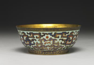 图片[2]-Copper bowl in cloisonne enamels, Qing dynasty (1644-1911)-China Archive